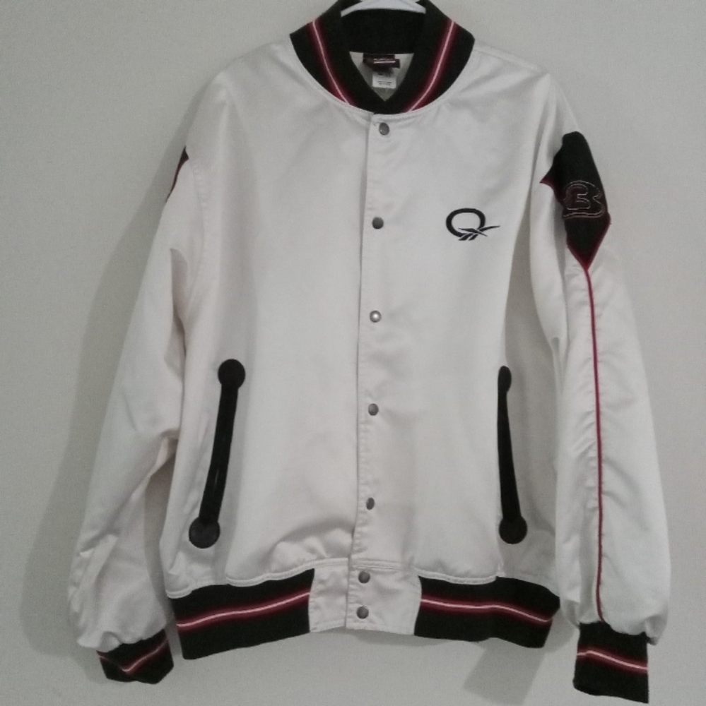 Reebok Question white satin bomber jacket..xl.